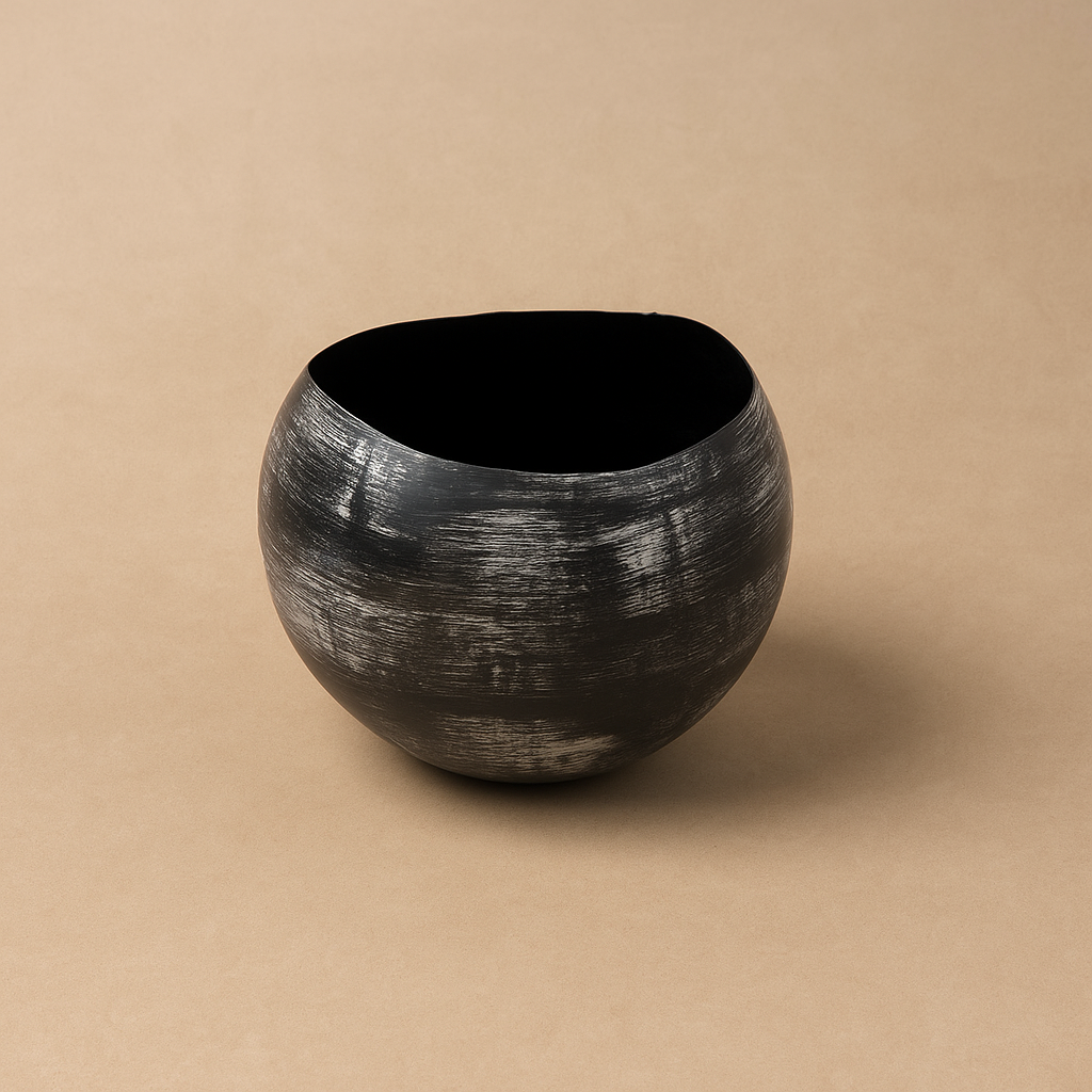 Obsidian Drift Vase