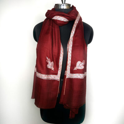 Border Emb. Scarf #094